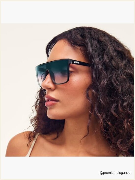 Oversized Shield Sunglasses with UV Protection, Medium Fit main image 7